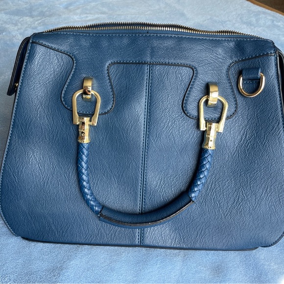 MG Collection Navy Shoulder Purse - Picture 2 of 4